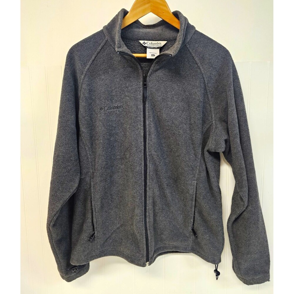 Columbia Women's Gray Full-Zip Jacket Long Sleeve Outdoor Casual Size XL